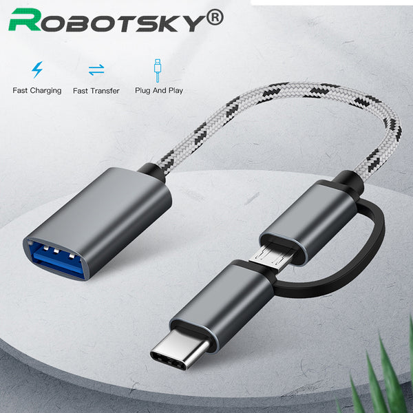 2 in 1 USB 3.0 OTG Cable