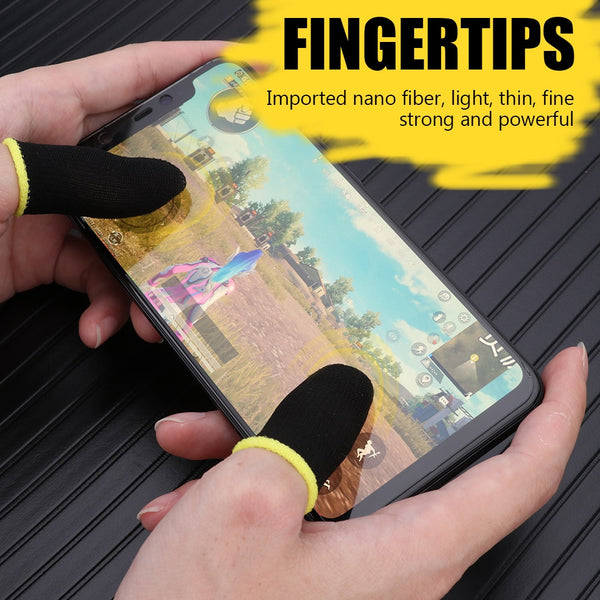 2pcs Finger Cover Game Controller for PUBG Sweat Proof Non-Scratch Sensitive Touch Screen Gaming Finger Thumb Sleeve Gloves