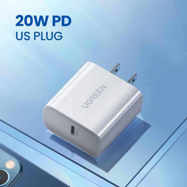 Ugreen Quick Charge 4.0 3.0 QC PD Charger 20W QC4.0 QC3.0 USB Type C Fast Charger for iPhone 12 X Xs 8 Xiaomi Phone PD Charger