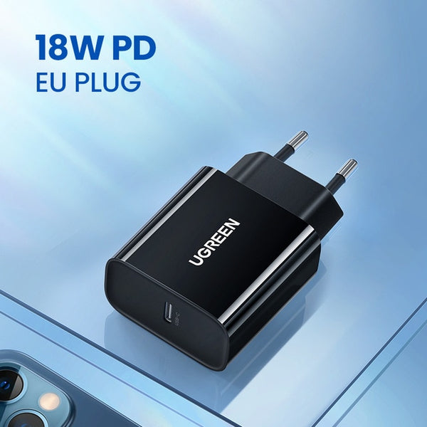Ugreen Quick Charge 4.0 3.0 QC PD Charger 20W QC4.0 QC3.0 USB Type C Fast Charger for iPhone 12 X Xs 8 Xiaomi Phone PD Charger